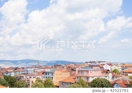 Red roofs of Bulgaria nessebar, view from the roof of the hotel 42522701