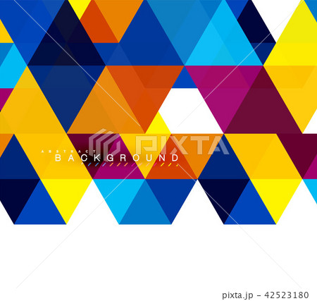 Multicolored triangles abstract background, mosaic tiles concept 42523180