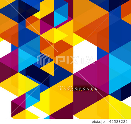 Multicolored triangles abstract background, mosaic tiles concept 42523222