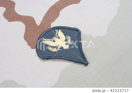 US ARMY Specialist rank patch on desert uniform 42523717