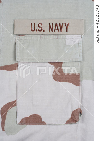 US NAVY branch tape on desert camouflage uniform US NAVY branch tape on desert camouflage uniform 42523743