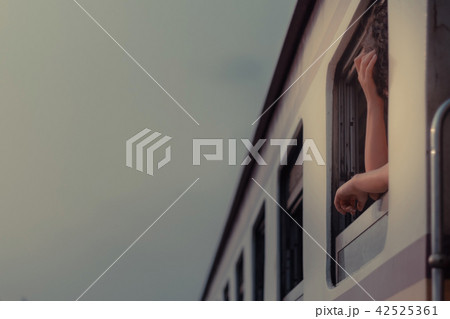 Sad people who travel by train Sad people who travel by train 42525361