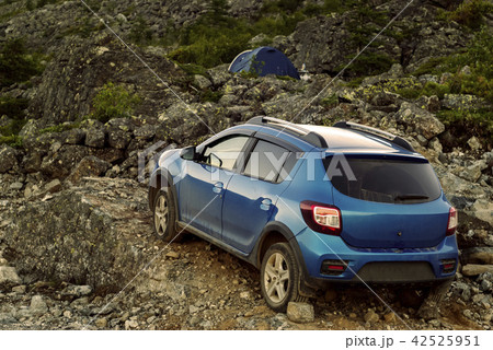 overnight in the mountains during autotraveling overnight in the mountains during autotraveling 42525951