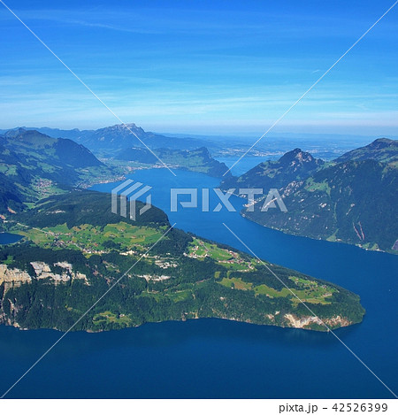 View from Mount Fronalpstock. Lake Lucerne. View from Mount Fronalpstock. Lake Lucerne. 42526399