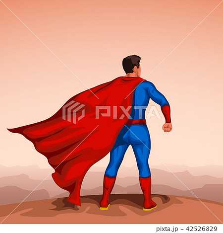 Super Hero Backのイラスト素材