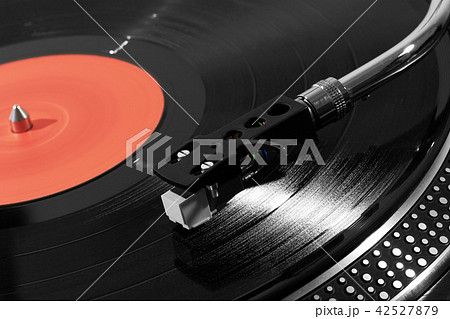 Record player playing vinyl 42527879