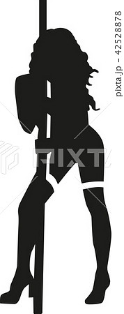 Hot woman standing on pole Hot woman standing on pole 42528878