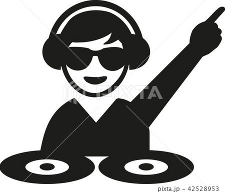 DJ with sun glasses turntables 42528953