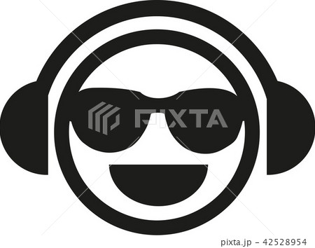 DJ smiley with sunglasses DJ smiley with sunglasses 42528954