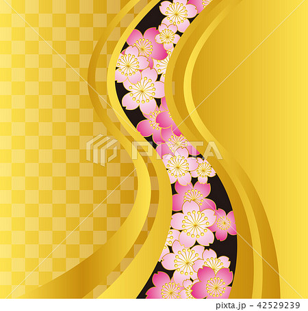 和風イメージ.桜の背景素材. 42529239