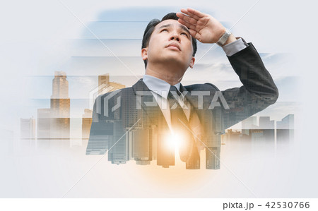 Double exposure - Business Leader Vision 42530766