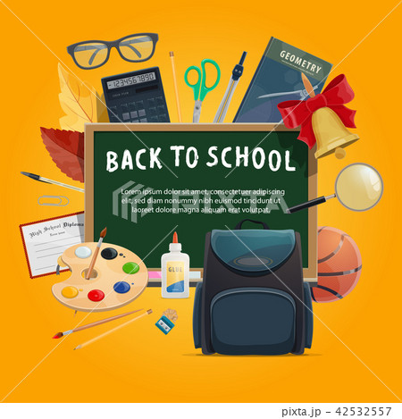 Back to school poster for education themes design 42532557