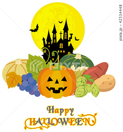 ハロウィン背景素材のイラスト素材