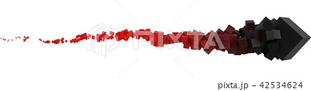 stroke of cubes moving on air. 3d style vector illustration 42534624
