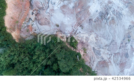 Aerial view of dry land landscape,bird eye view. 42534966
