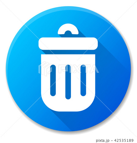 Vector bin blue circle icon 42535189