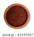 Quinoa in bowl on wooden on white background 42535567