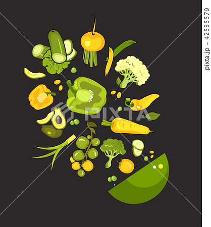 set of fresh vegetables set of fresh vegetables 42535579