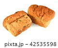Whole grain bread on white background 42535598