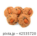 Chocolate Almond Cookies on white background 42535720