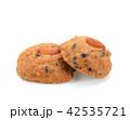 Chocolate Almond Cookies on white background 42535721
