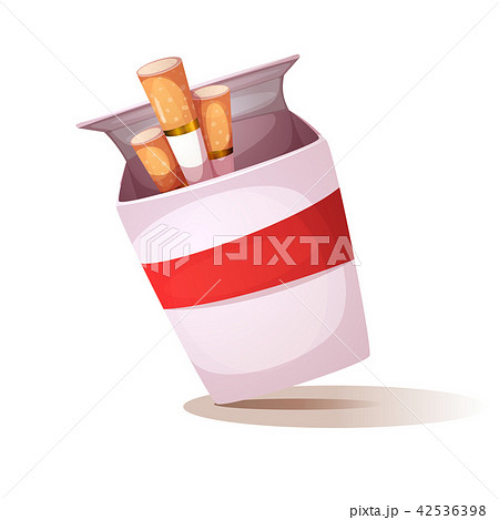 Cartoon cigarette illustration. Unhealthy Lifestyle. Cartoon cigarette illustration. Unhealthy Lifestyle. 42536398