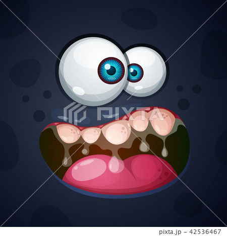 Cute, funny, crazy monster character. Halloween illustration. Printing on T-shirts. Cute, funny, crazy monster character. Halloween illustration. Printing on T-shirts. 42536467