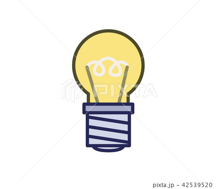 Lightbub icon. Line colored vector illustration. Isolated on white background 42539520