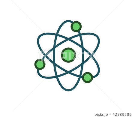 Atom, molecule icon. Line colored vector illustration. Isolated on white background 42539589