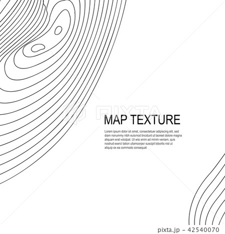 Topographical Terrain Map with Line Contours Topographical Terrain Map with Line Contours 42540070