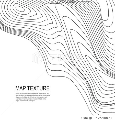 Topographical Terrain Map with Line Contours Topographical Terrain Map with Line Contours 42540071