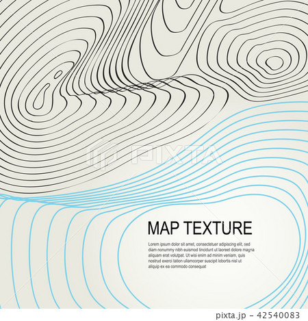 Topographical Terrain Map with Line Contours Topographical Terrain Map with Line Contours 42540083