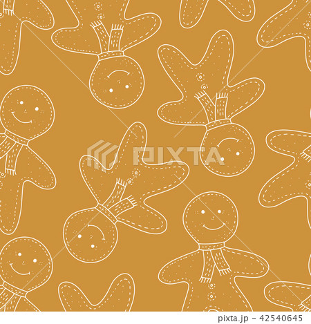 Christmas vector seamless pattern with detailed holiday illustrations. 42540645