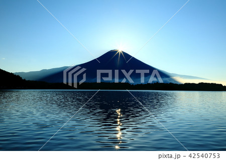 　日本の風景　田貫湖　富士山　ダイヤモンド富士　世界遺産 42540753