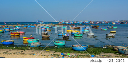 Wooden boats at fishing pier Wooden boats at fishing pier 42542301
