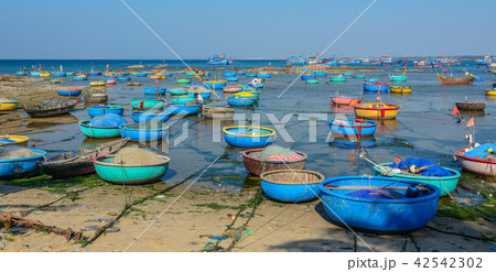 Wooden boats at fishing pier Wooden boats at fishing pier 42542302