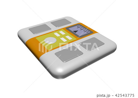 体重計のイラスト（デジタル体重計） 42543775