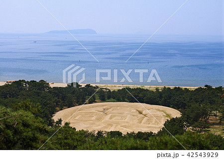 【香川県・観光名所】銭形砂絵（寛永通宝の砂絵）コピースペース 42543929