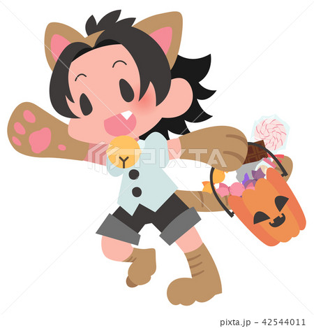 ハロウィン 仮装 子供 キャラクター 1人のイラスト素材