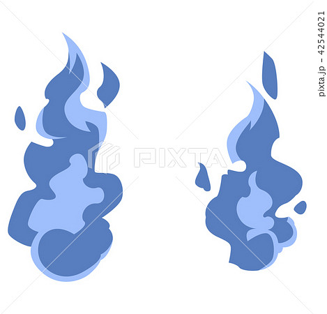 火の玉 人魂 青のイラスト素材