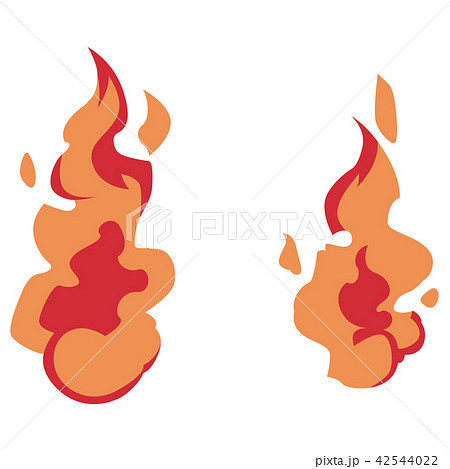火の玉 人魂 赤のイラスト素材