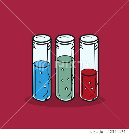 Test Tube Illustration On Color Backgroundのイラスト素材