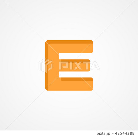Letter E. Bold geometric font element. Modern vector alphabet symbol. 42544289