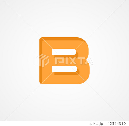 Letter B. Bold geometric font element. Modern vector alphabet symbol. 42544310