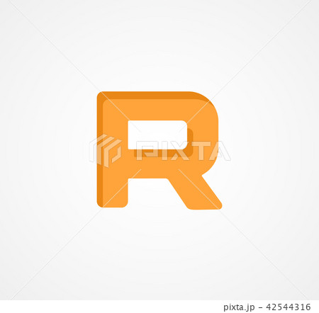 Letter R. Bold geometric font element. Modern vector alphabet symbol. Letter R. Bold geometric font element. Modern vector alphabet symbol. 42544316