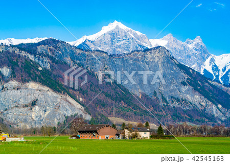 Alpine landscape at the wayside to St. Moritz 42545163