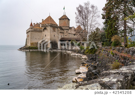 View of Chillon Castle and the garden View of Chillon Castle and the garden 42545208