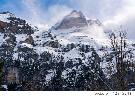 Beautiful view of the snow mountain at Murren 42545242