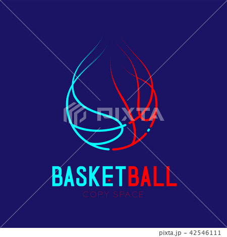 basketball on fire logo