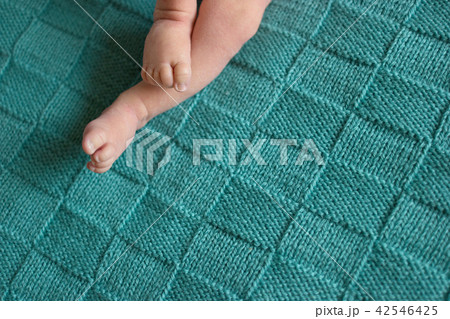 Newborn baby feet. 42546425